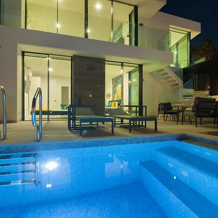 Villa B With Priv, Heated Pool And Ocean View The View Tenerife Costa Adeje (Tenerife)